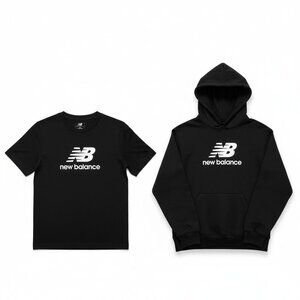 Mens New Balance Black Hood set w/  Matching Tshirt size Small  NEW WITHOUT TAGS